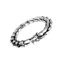 Cargar imagen en el visor de la galería, Pulsera ajustable con diseño de dragón de Midgard
 -Plata - Ozerty
