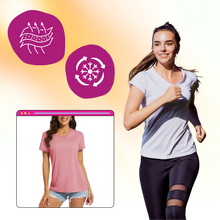 Cargar imagen en el visor de la galería, Camiseta de refrigeración instantánea para mujer con cuello de pico
 - Ozerty