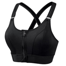 Cargar imagen en el visor de la galería, Sujetador deportivo con espalda cruzada y máxima sujeción -Negro/SNegro/MNegro/LNegro/XLNegro/2XLNegro/3XLNegro/4XLNegro/5XL - Ozerty