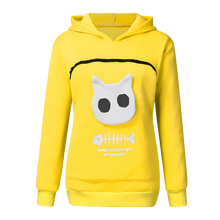 Cargar imagen en el visor de la galería, Sudadera con compartimento porta mascotas -Amarillo - Ozerty