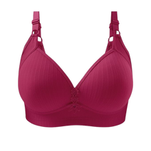 Cargar imagen en el visor de la galería, Sujetador push-up de talla grande sin aros
 -Vino tinto/SVino tinto/MVino tinto/LVino tinto/XLVino tinto/XXL - Ozerty