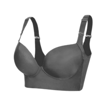 Cargar imagen en el visor de la galería, Sujetador moldeador con soporte lateral y tirantes anchos
 -Gris - Ozerty