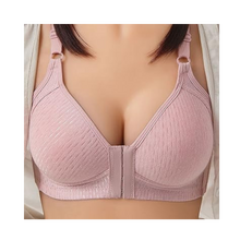 Cargar imagen en el visor de la galería, Sujetador push up sin aros para tallas grandes
 -Algodón piqué rosa pastel - Ozerty