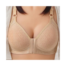 Cargar imagen en el visor de la galería, Sujetador push up sin aros para tallas grandes
 -Beige algodón piqué - Ozerty