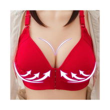 Cargar imagen en el visor de la galería, Sujetador push up sin aros para tallas grandes
 -Encaje rojo - Ozerty