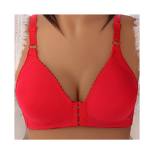 Cargar imagen en el visor de la galería, Sujetador push up sin aros para tallas grandes
 -Coral Rojo Toque Suave - Ozerty